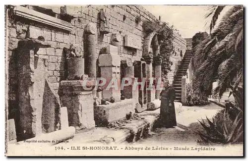 Ile St Honorat - Abbaye de Lerins - Musee Lapidaise - Ansichtskarte AK