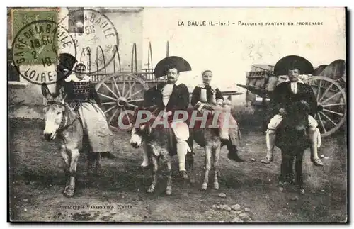 La Baule sur Mer Cartes postales Paludiers partant en promenade (ane donkey)