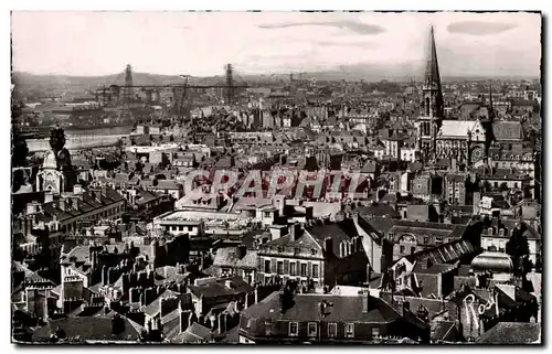 Nantes Cartes postales moderne Panorama sur le pont et ls eglises pris de la cathedrale