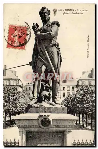 Nantes Ansichtskarte AK Statue du general CAmbronne (Napoleon)