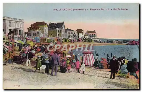 Le Croisic Cartes postales Plage de Port Lin Maree haute