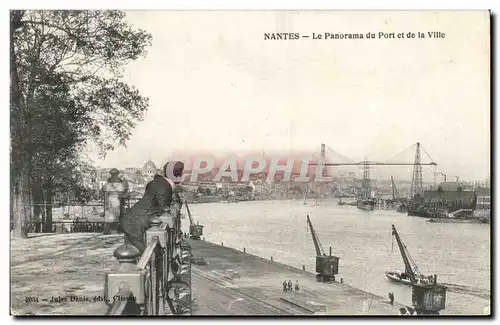 Nantes Cartes postales le panorama du port et de la ville