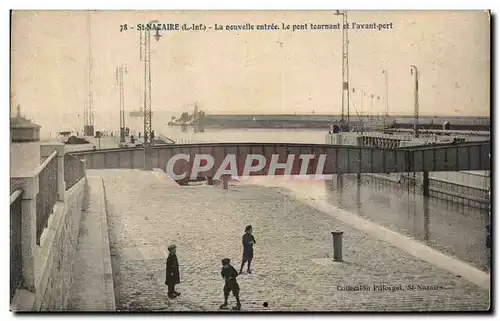 Saint Nazaire Ansichtskarte AK La nouvelle entree le pont tournant et l&#39avant port