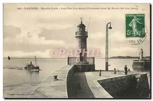Saint Nazaire Ansichtskarte AK La nouvelle entree Avant port (lighthouse phare)