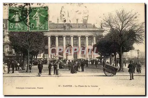 Nantes Ansichtskarte AK La place de la Bourse