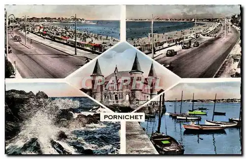 Pornichet Cartes postales moderne La plage Les tourelles le remblai le port les rochers