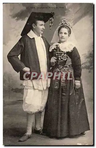 Cartes postales Folklore Marais de Bourg de Batz (costume coiffe)