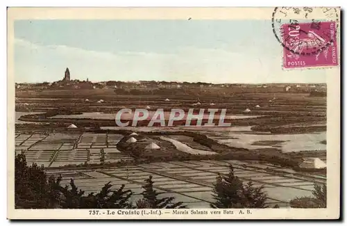 Le Croisic Cartes postales Marais salants vers Batz