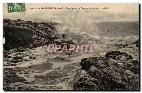 La Bernerie Cartes postales Rochers de la patorie un jour de tempete