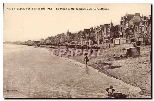 La Baule Ansichtskarte AK La plage a maree haute vers le Pouliguen