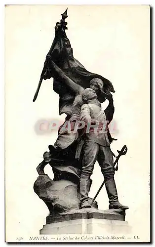 Cartes postales Nantes La statue du colonel Villebois Mareuil