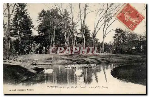 Ansichtskarte AK Nantes Le jardin des plantes Le petit Etang