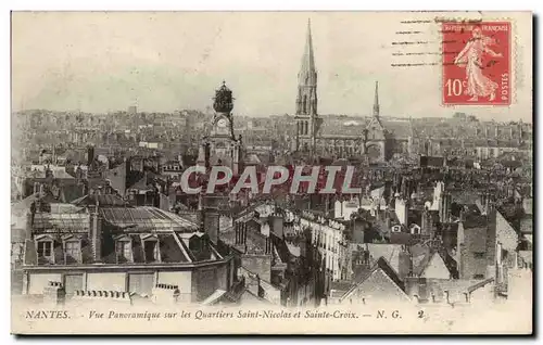 Cartes postales Nantes Vue panoramique sur les quartiers Saint Nicolas et Sainte Croix