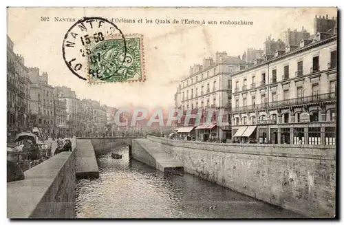 Nantes Cartes postales Le pont d&#39orleans et les quais de l&#39Erdre a son embouchure