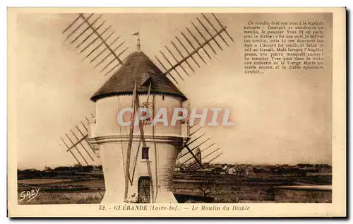 Guerande Cartes postales Le moulin du diable (mill)