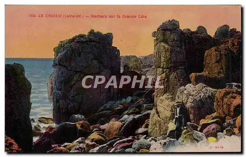 Cartes postales Le Croisic Rochers sur la grande cote