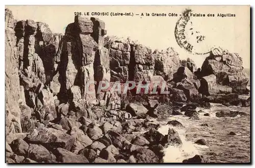 Cartes postales le CRoisic A la grande cote La falaise des aiguilles