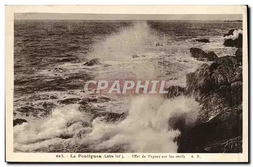 Le pouliguen Ansichtskarte AK Effet de vagues sur les recifs