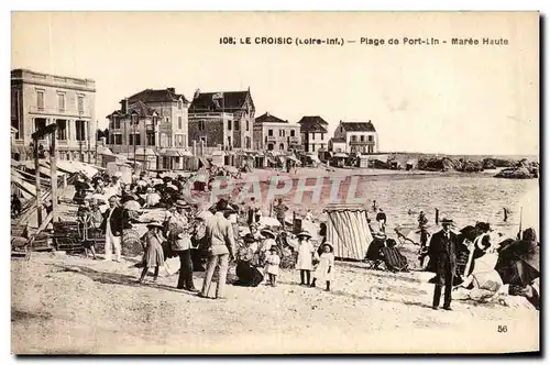 Le Croisic Cartes postales Plage de Port Lin Maree haute