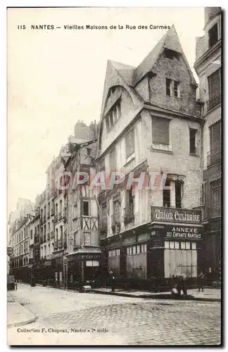 Nantes Cartes postales Vieilles maisons de la rue des Carmes