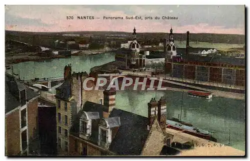 Nantes Cartes postales Panorama Sud Est pris du chateau