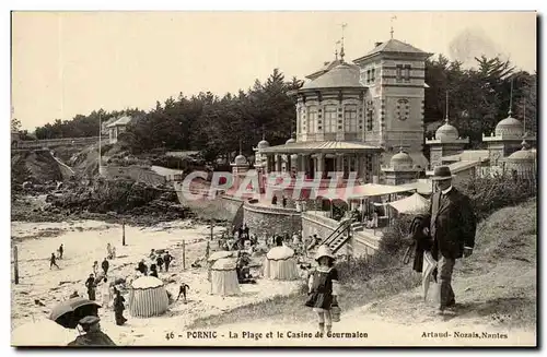 Pornic Ansichtskarte AK La plage et le casino de Gourmalon