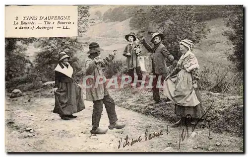 Auvergne Ansichtskarte AK La bourree (folklore costume danse)