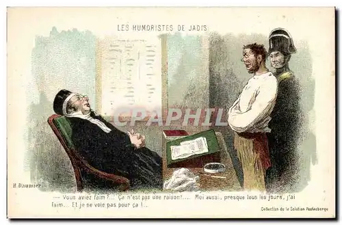 Ansichtskarte AK Les humouristes de Jadis DAumier (gendarme forcat voleur)