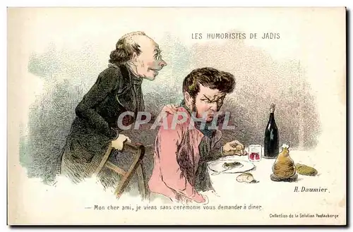 Cartes postales Les humouristes de jadis Daumier Mon cher ami
