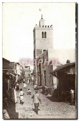 Tunisie Tunis Ansichtskarte AK Rue des teinturiers