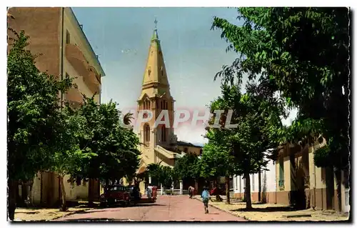 Tunisie Ansichtskarte AK Menzel Bourguiba L&#39eglise