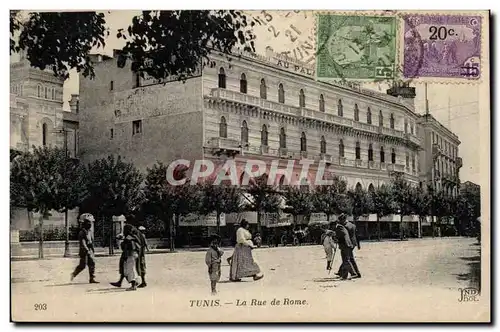 Tunisie Tunis Ansichtskarte AK La rue de Rome