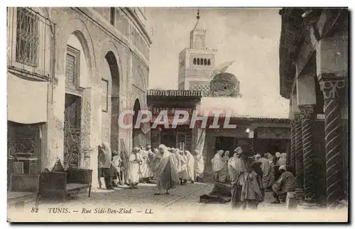 Tunisie Cartes postales Tunis Rue Sidi Ben Ziad