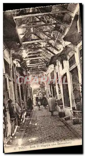 Tunisie Tunis Cartes postales Souk El Blagdjia des Babouches