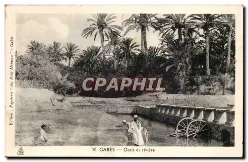 Tunisie Cartes postales Gabes oasis et riviere