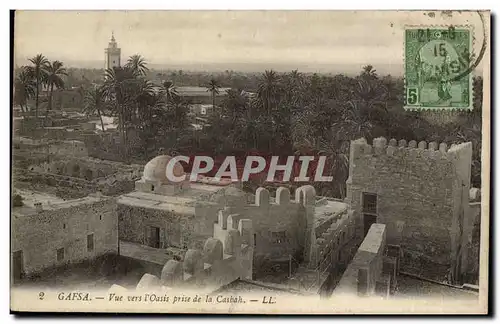 Tunisie Gafsa Ansichtskarte AK Vue prise vers l&#39oasis de la casbah