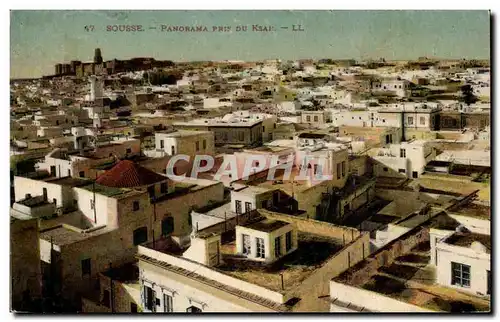 Tunisie Cartes postales Sousse Panorama pris du Ksar