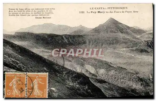 Cartes postales Cantal Le Puy Mary vu des Fours de Peyre Arse