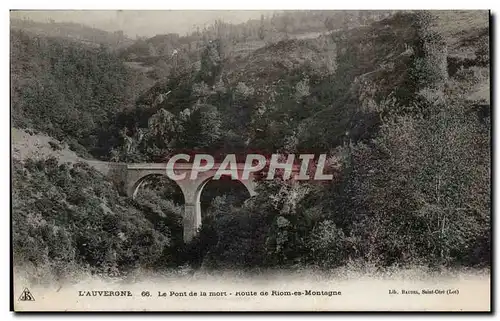 Ansichtskarte AK Auvergne Le pont de la mort Route de Riom es Montagne