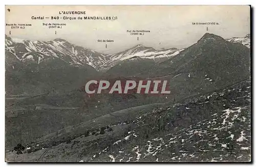 Ansichtskarte AK Auvergne Cantal Cirque de Mandailles