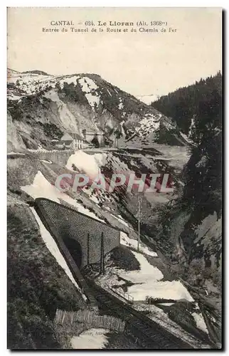 Auvergne Cartes postales Cantal Le Lioran Entree du tunnel de la route et du chemin de fer