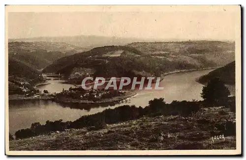 Auvergne Cantal Ansichtskarte AK Vallee de la Truyere Le abssin de SArrans La prequ&#39ile de Laussac Hospice de