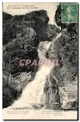 Auvergne Cantal Ansichtskarte AK Cascade de la Conche