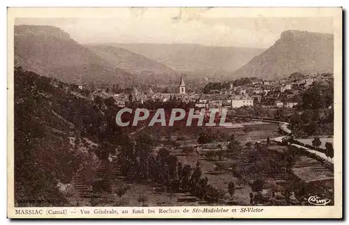 Auvergne Cantal Cartes postales Massiac Vue generale au fond les rochers de Ste Madeleine et St Victor
