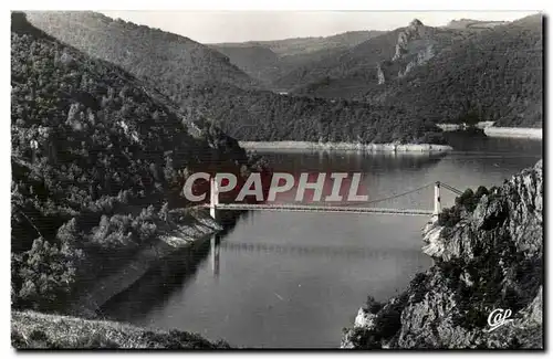 Auvergne Cantal Moderne Karte Vallee de la Truyere Le pont de TReboul et au fond les rochers de Turlande