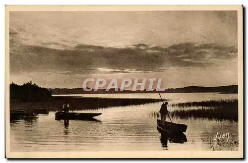 Les Landes de Gascogne Cartes postales Crepuscule sur l&#39etang de Leon