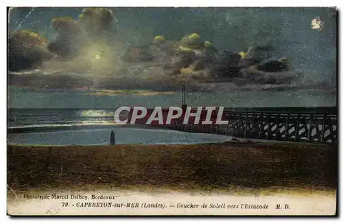 Capbreton Ansichtskarte AK Coucher de soleil vers l&#39estacade