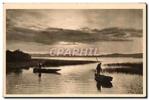 Les Landes de GAscogne Cartes postales Crepuscule sur l&#39etang de Leon