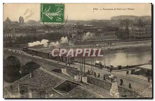 Cartes postales Dax Panorama et pont sur l&#39Adour