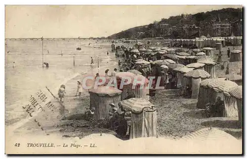 Trouville Cartes postales La plage